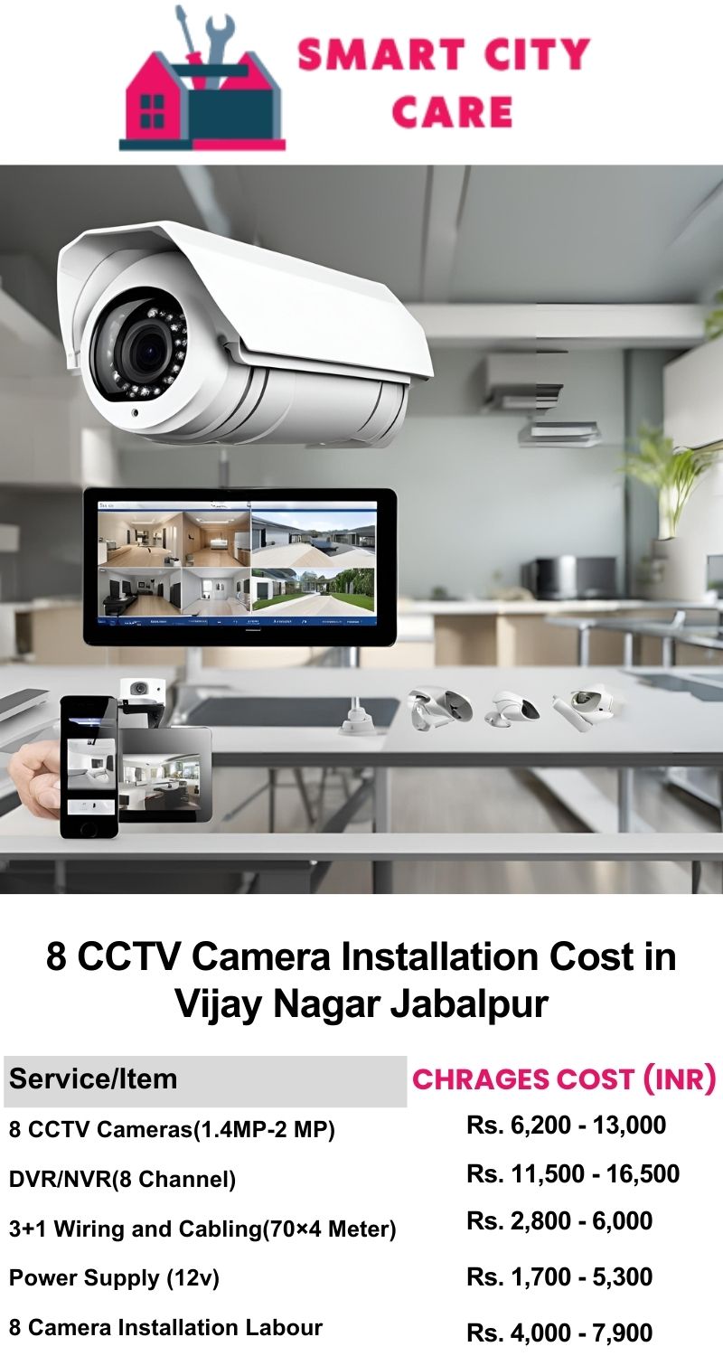 8 CCTV camera installation cost list in  Jabalpur, Vijay Nagar