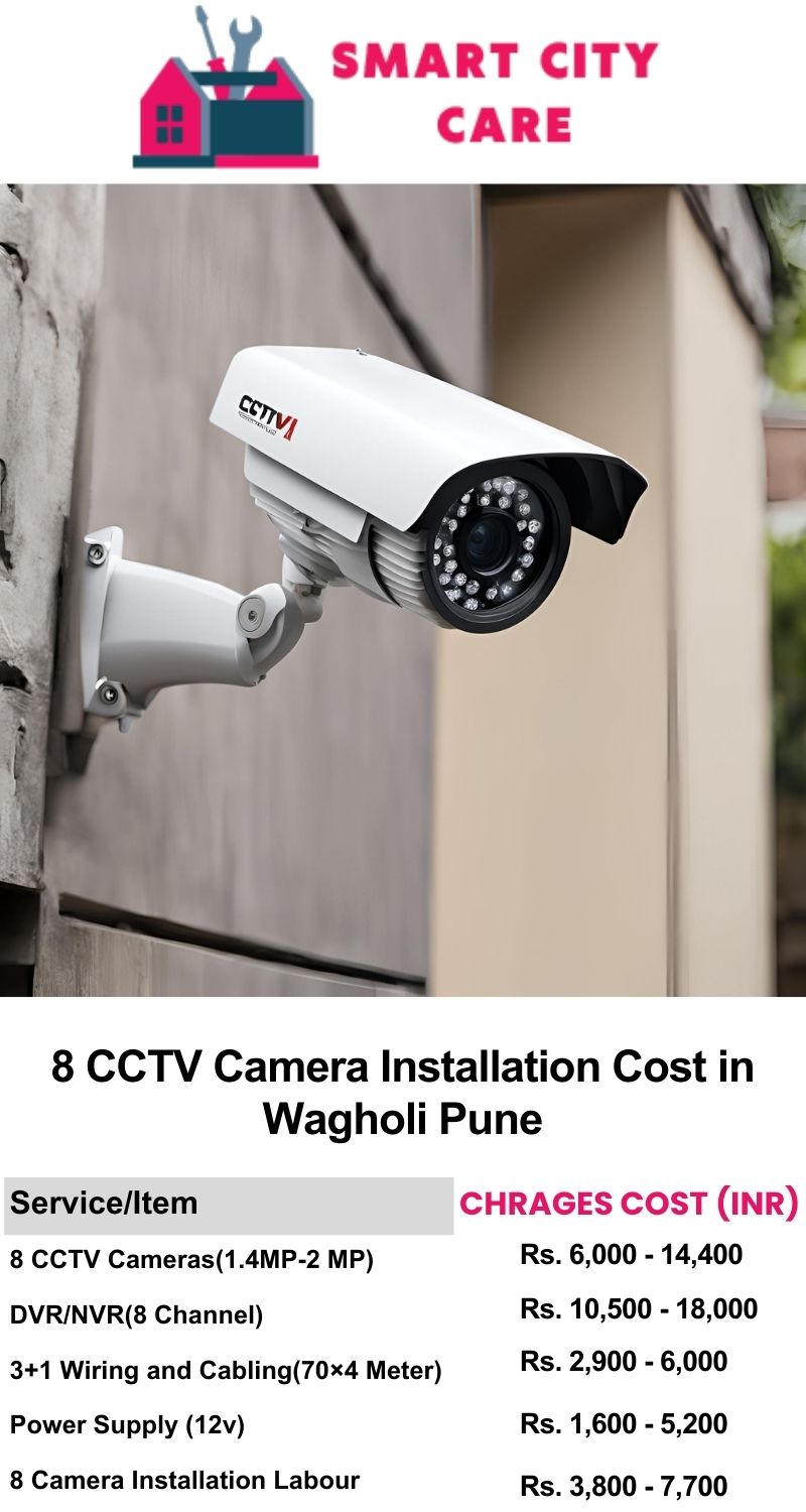 8 CCTV camera installation cost list in  Pune, Wagholi