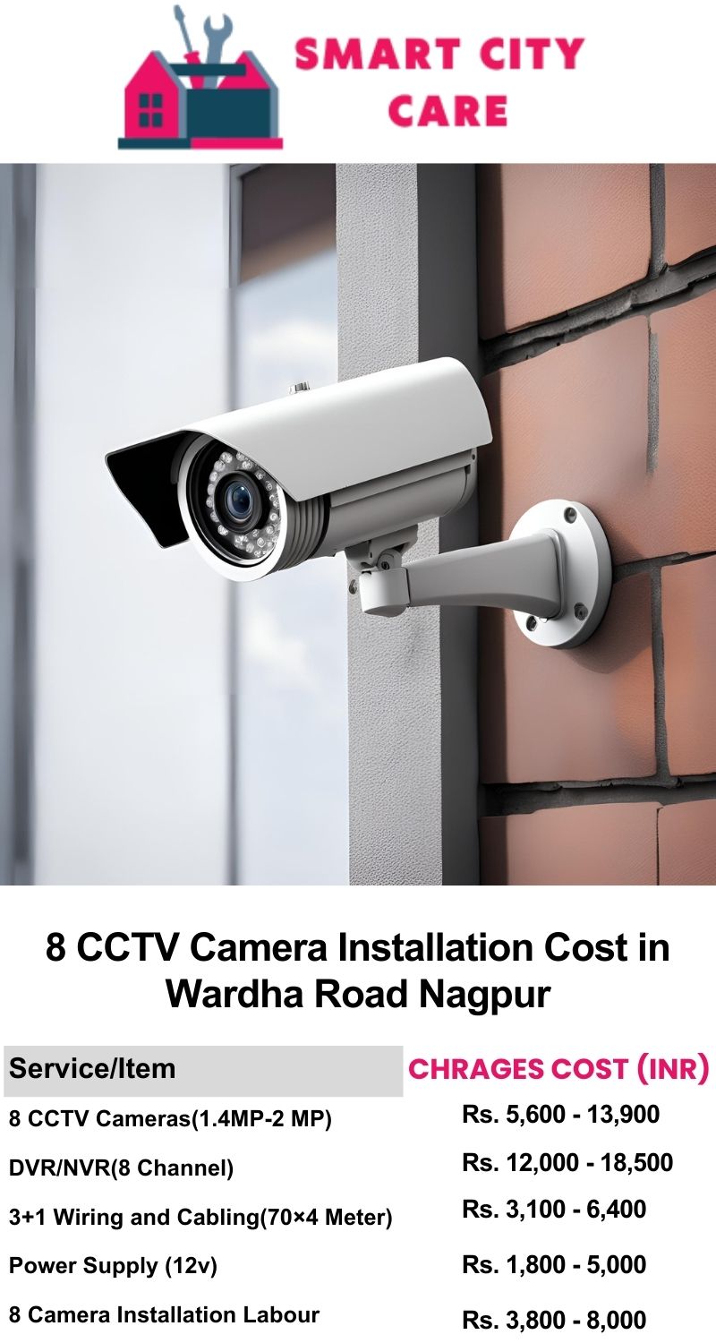 8 CCTV camera installation cost list in  Nagpur, Wardha Road