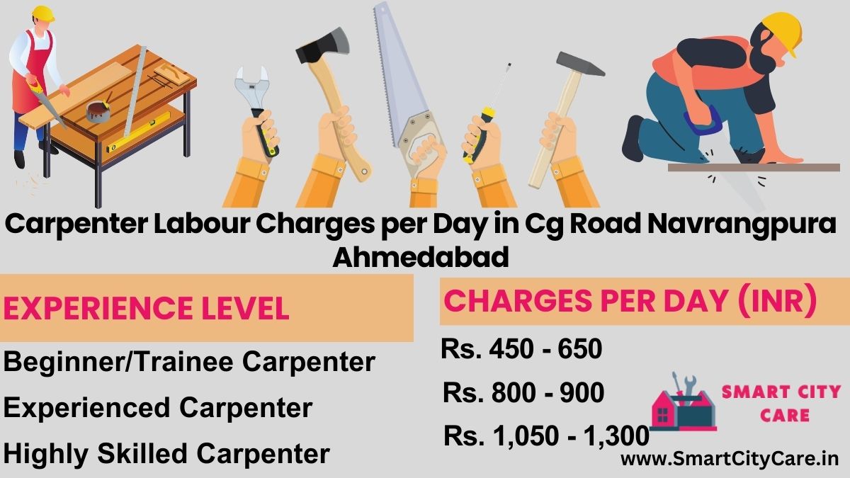 Carpenter Labour Charges Per Day list in CG Road, Navrangpura, Ahmedabad