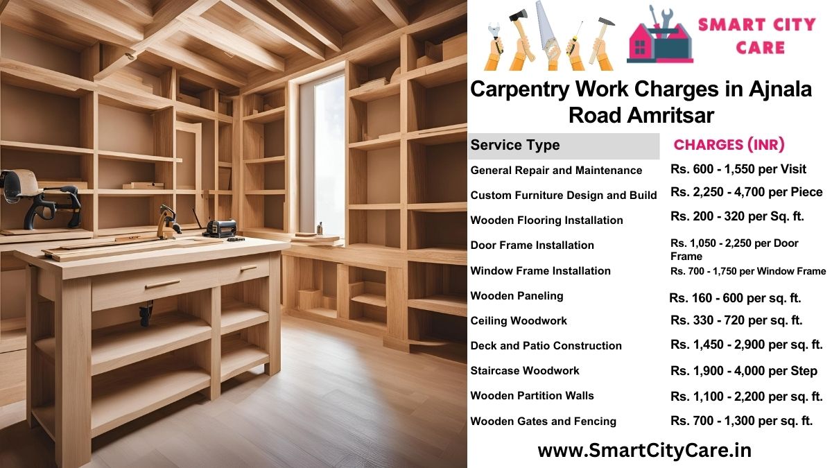 Carpentry Work Charges list in Ajnala Road, Amritsar