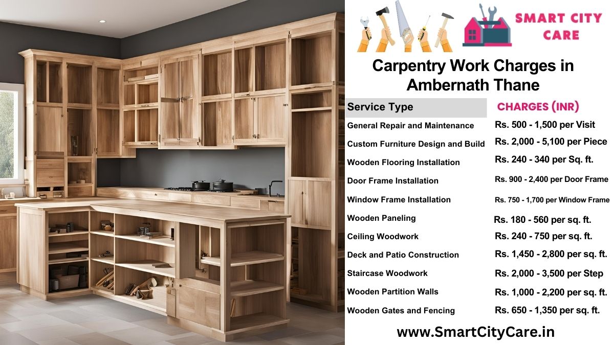 Carpentry Work Charges list in Ambernath, Thane