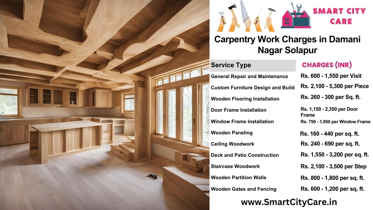 Carpentry Work Charges list in Damani Nagar, Solapur