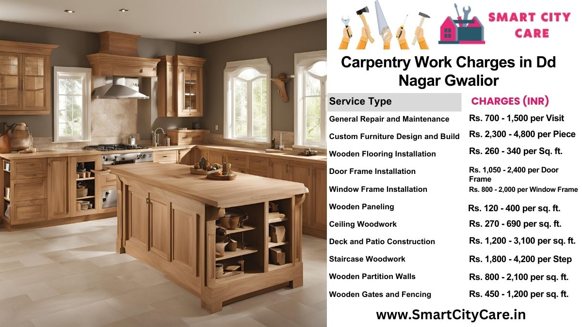 Carpentry Work Charges list in DD Nagar, Gwalior