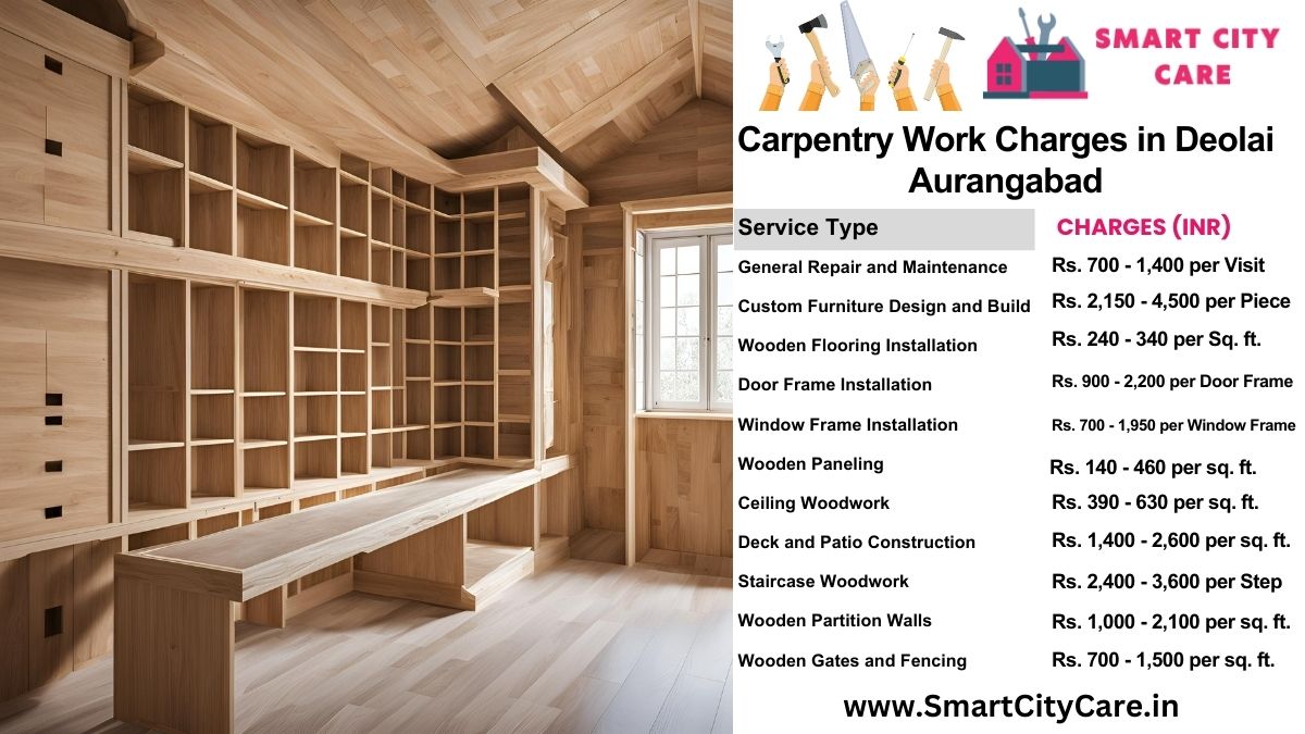 Carpentry Work Charges list in Deolai, Aurangabad