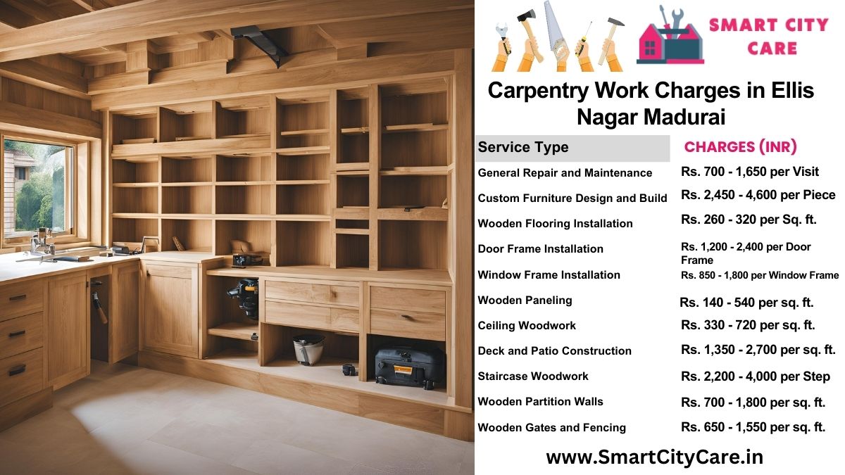 Carpentry Work Charges list in Ellis Nagar, Madurai