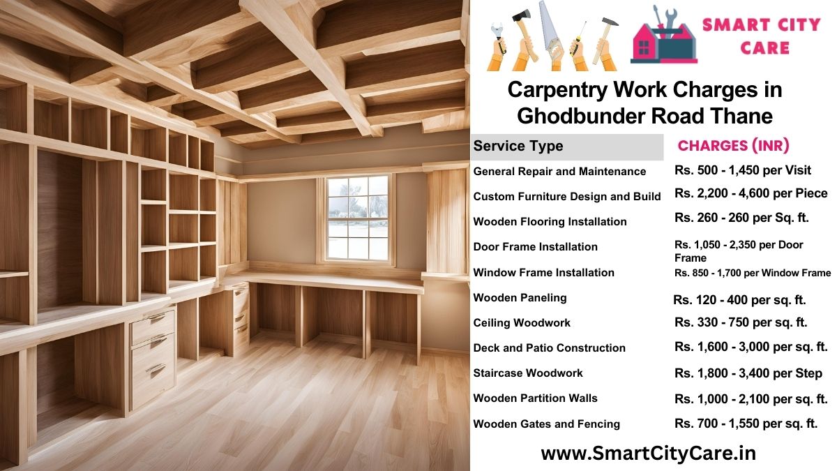 Carpentry Work Charges list in Ghodbunder Road, Thane