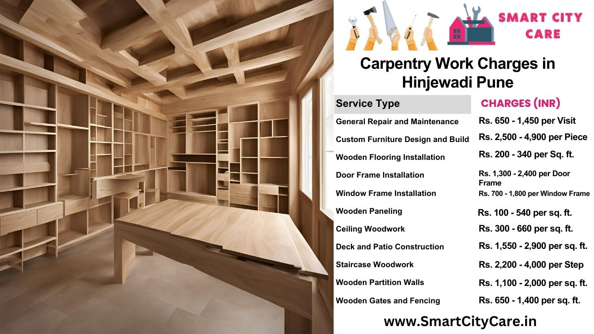 Carpentry Work Charges list in Hinjewadi, Pune