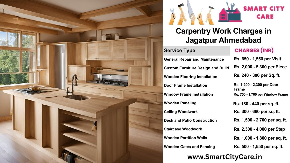 Carpentry Work Charges list in Jagatpur, Ahmedabad