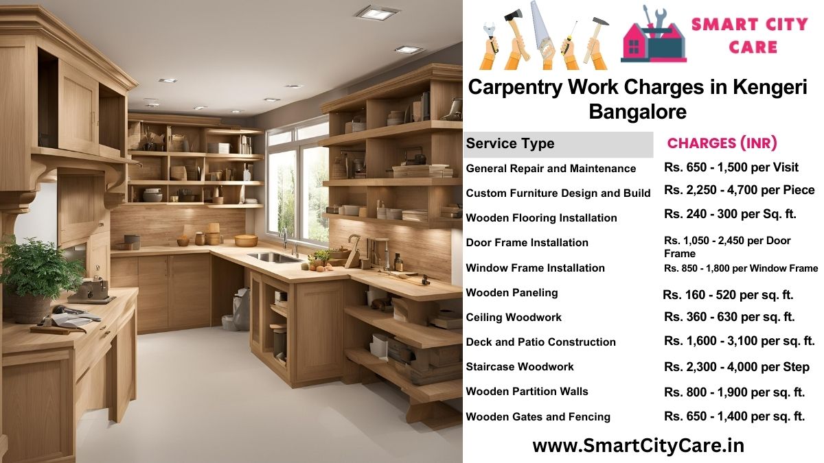 Carpentry Work Charges list in Kengeri, Bangalore