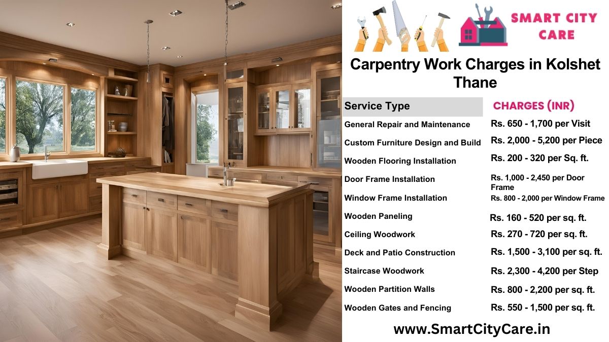 Carpentry Work Charges list in Kolshet, Thane