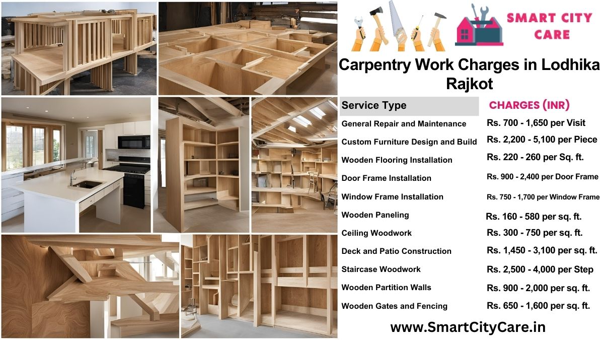 Carpentry Work Charges list in Lodhika, Rajkot