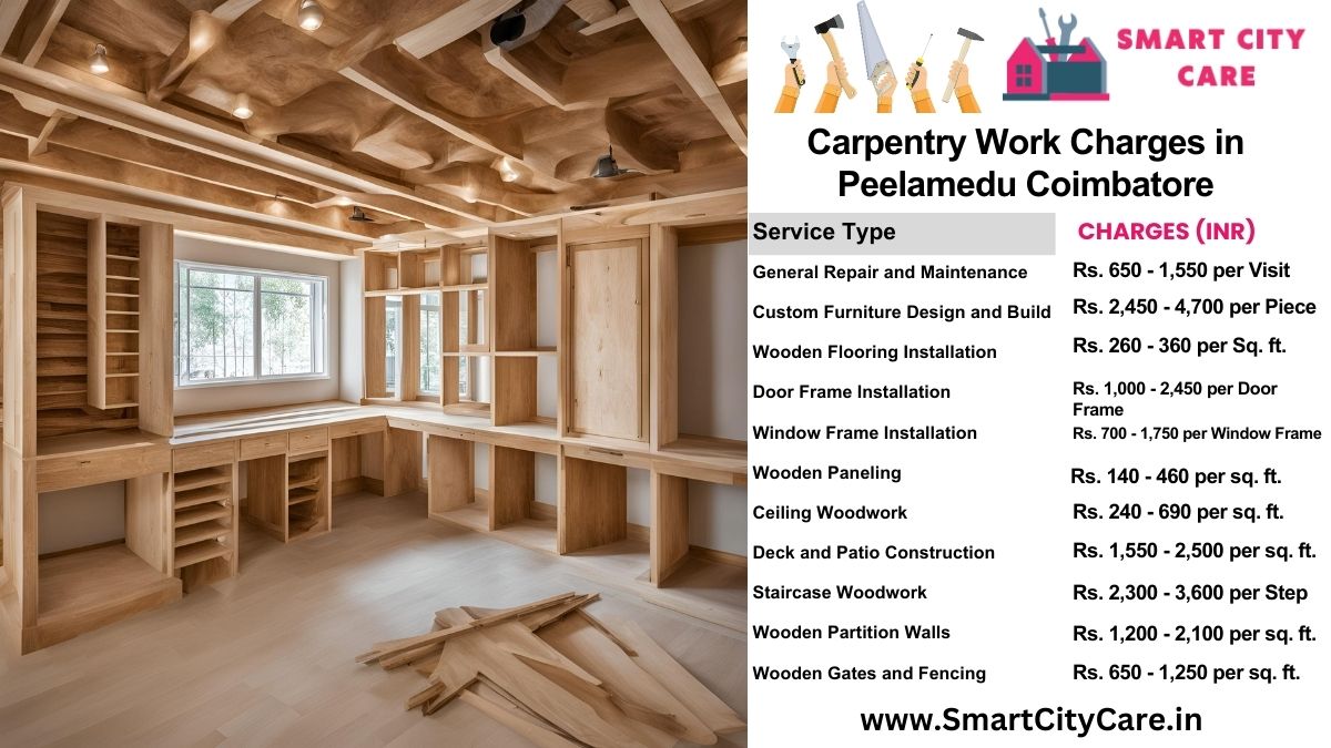 Carpentry Work Charges list in Peelamedu, Coimbatore