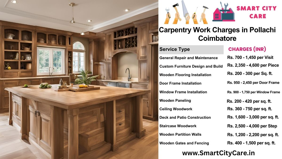 Carpentry Work Charges list in Pollachi, Coimbatore