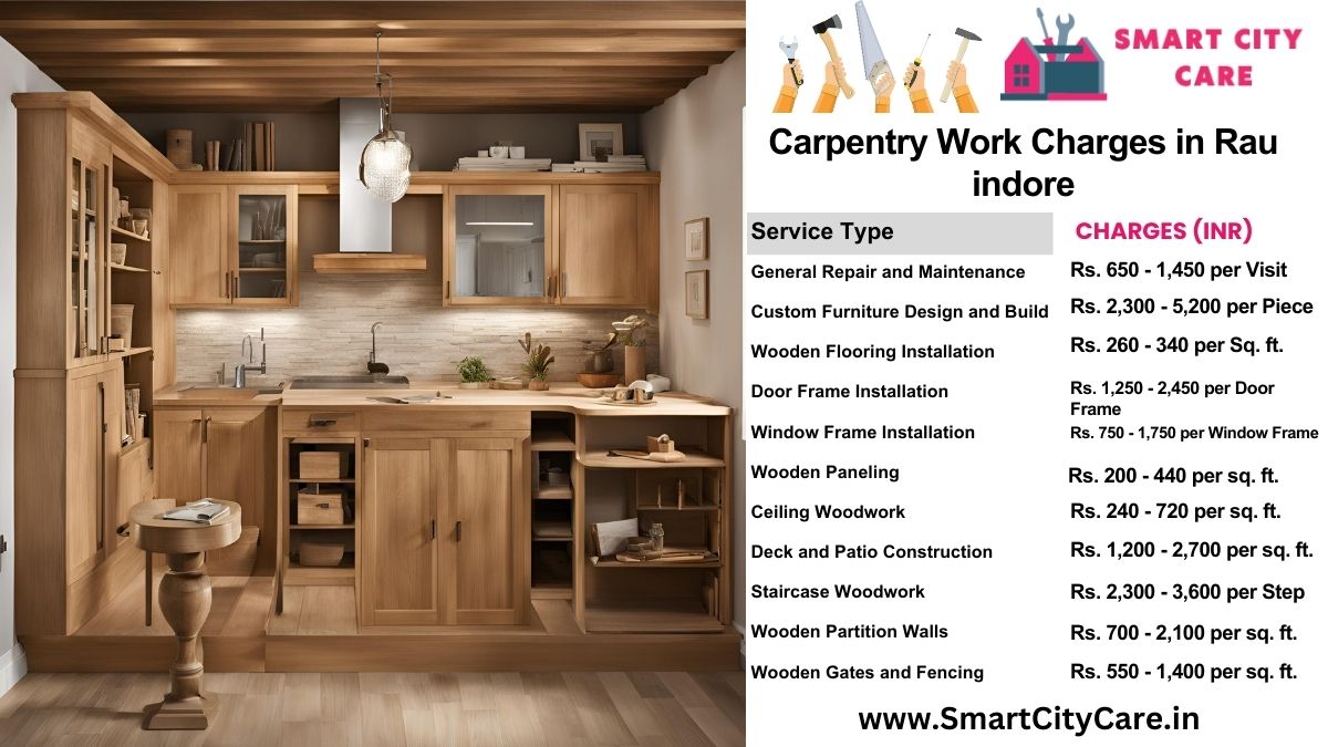 Carpentry Work Charges list in Rau, Indore