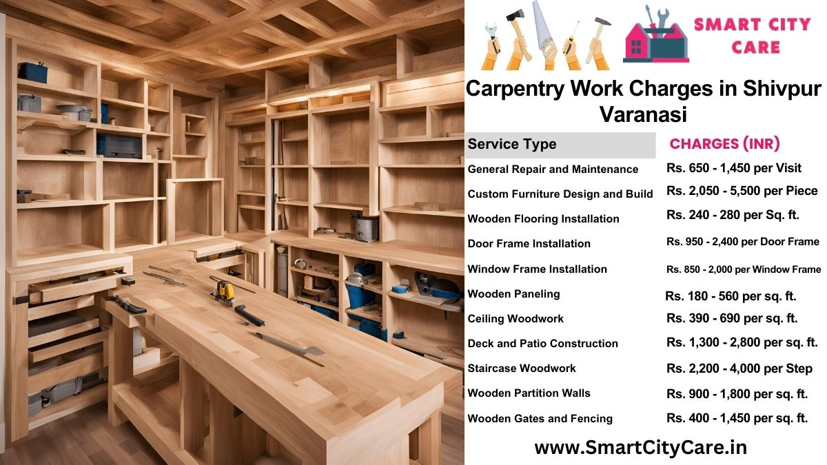 Carpentry Work Charges list in Shivpur, Varanasi