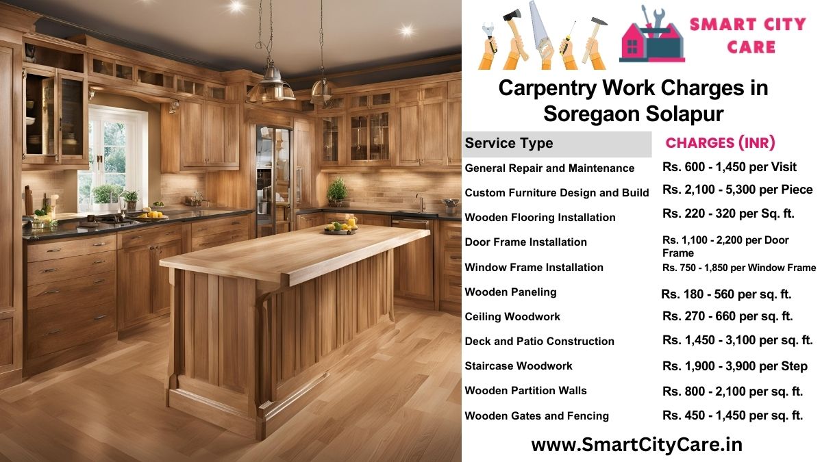 Carpentry Work Charges list in Soregaon, Solapur