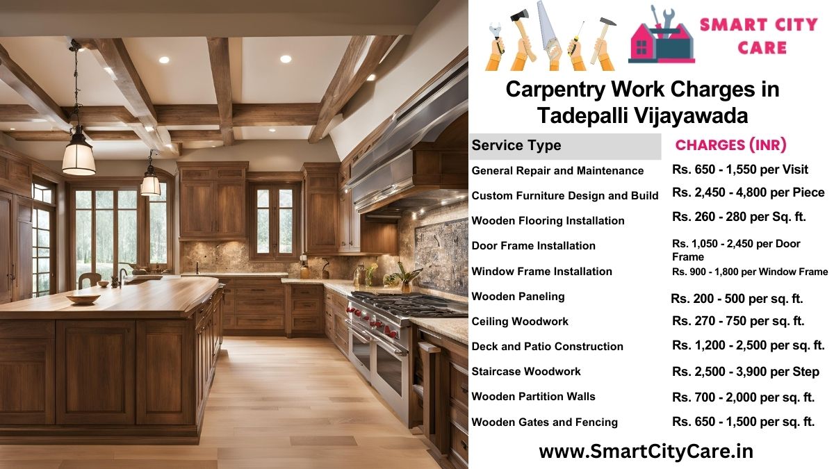 Carpentry Work Charges list in Tadepalli, Vijayawada