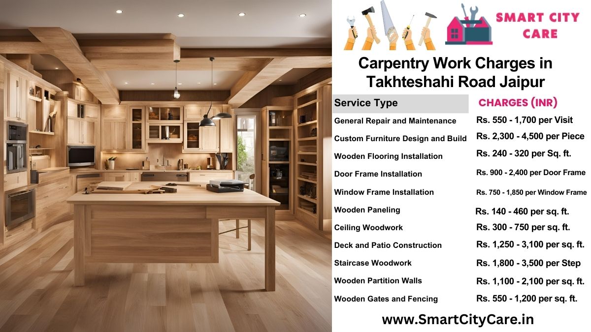 Carpentry Work Charges list in Takhteshahi Road, Jaipur