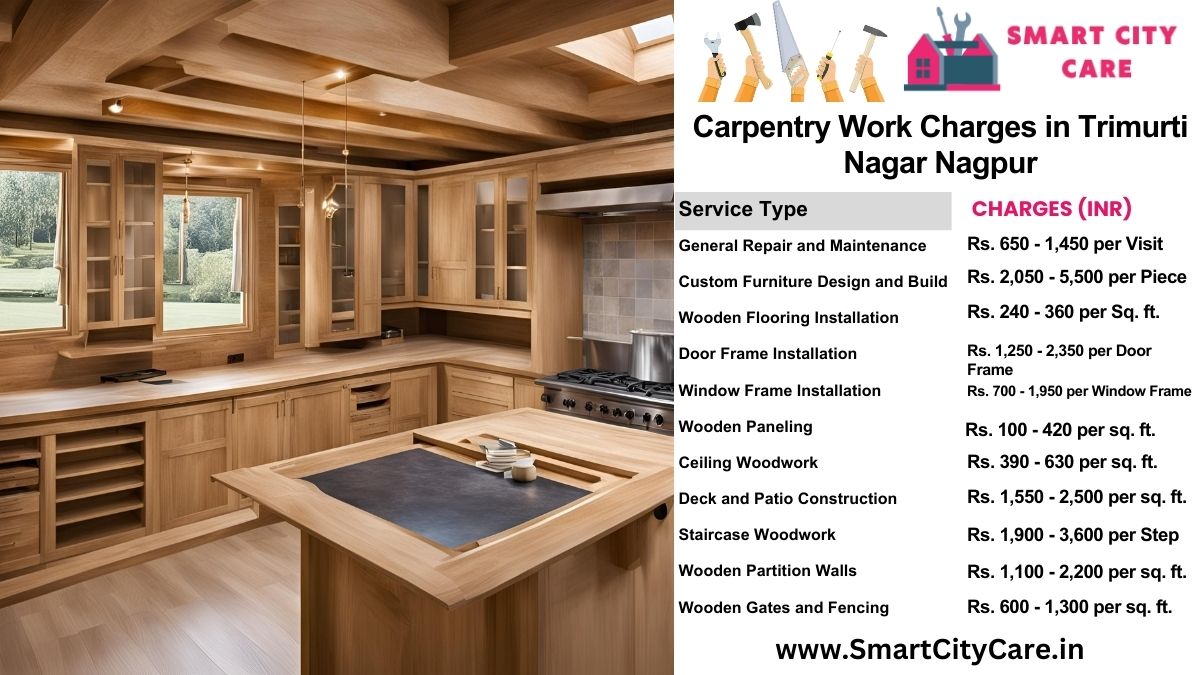 Carpentry Work Charges list in Trimurti Nagar, Nagpur