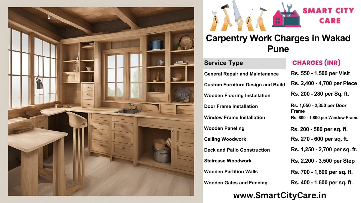 Carpentry Work Charges list in Wakad, Pune