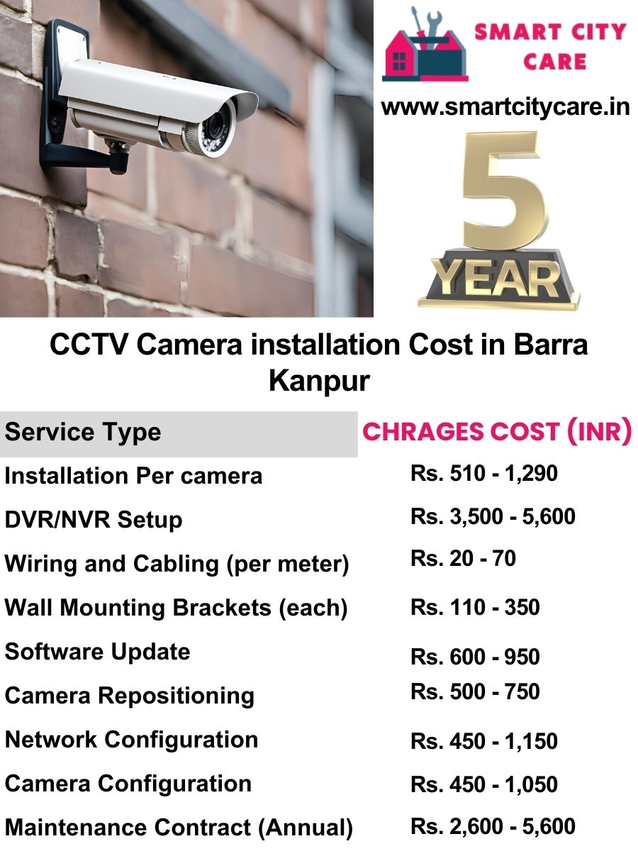 CCTV camera installation cost list in Kanpur, Barra