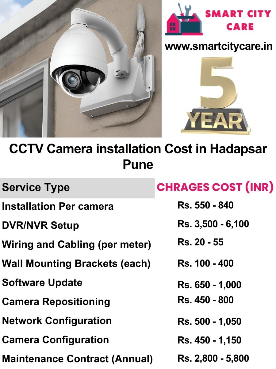 CCTV camera installation cost list in Pune, Hadapsar