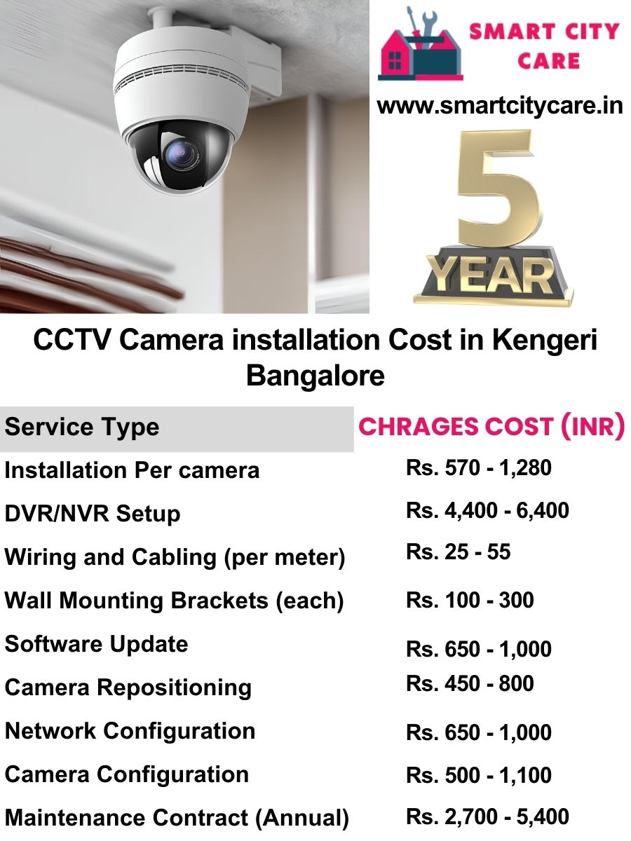 CCTV camera installation cost list in Bangalore, Kengeri