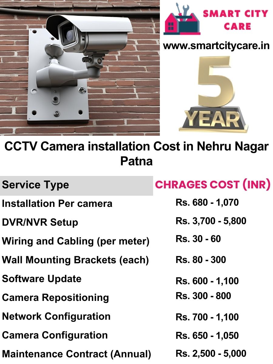 CCTV camera installation cost list in Patna, Nehru Nagar