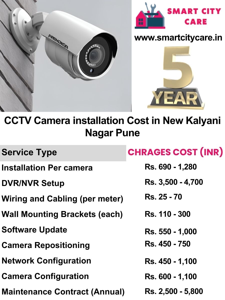 CCTV camera installation cost list in Pune, New Kalyani Nagar