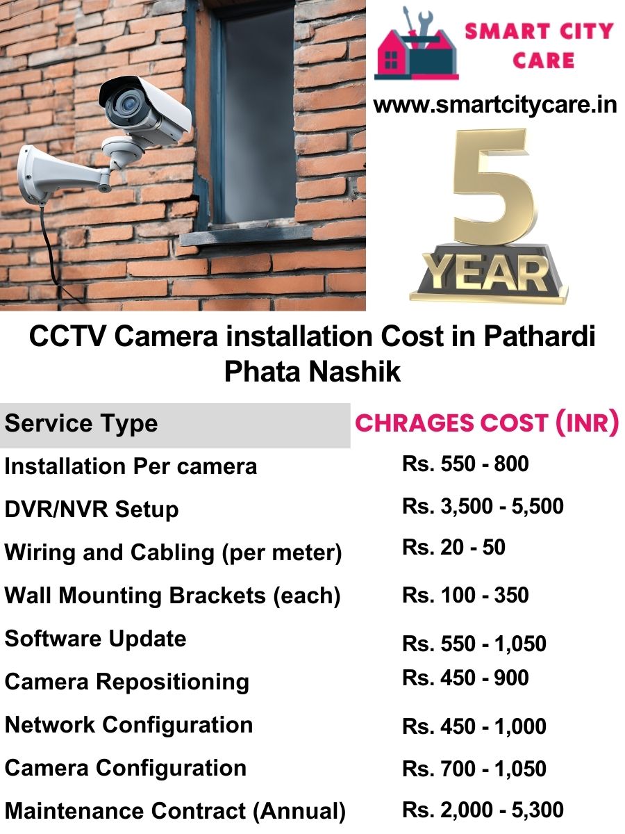 CCTV camera installation cost list in Nashik, Pathardi Phata