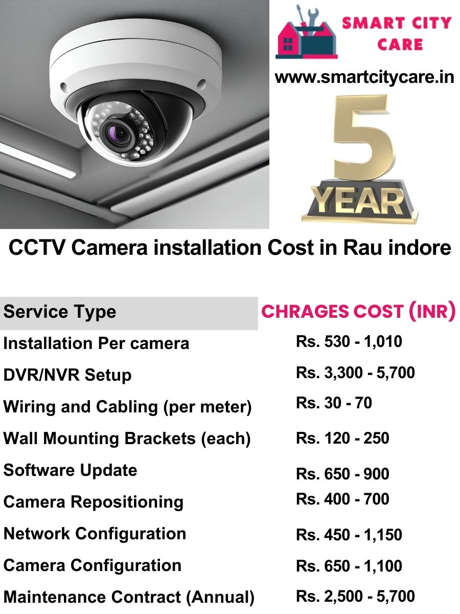 CCTV camera installation cost list in Indore, Rau