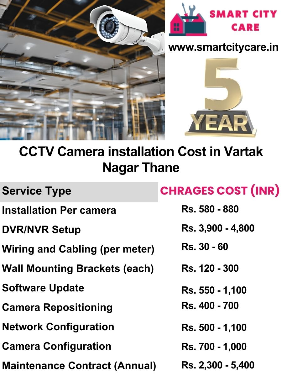 CCTV camera installation cost list in Thane, Vartak Nagar