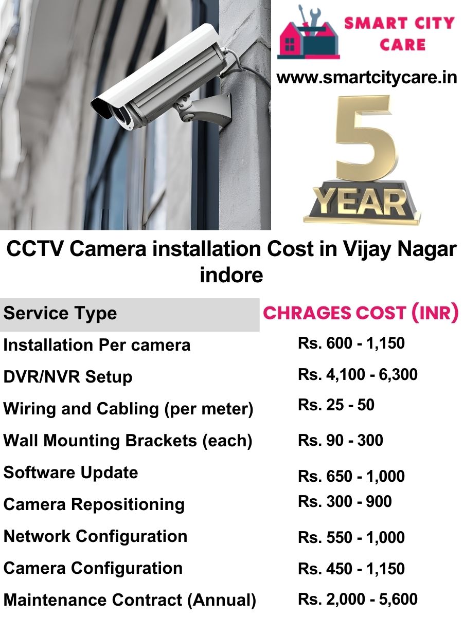 CCTV camera installation cost list in Indore, Vijay Nagar