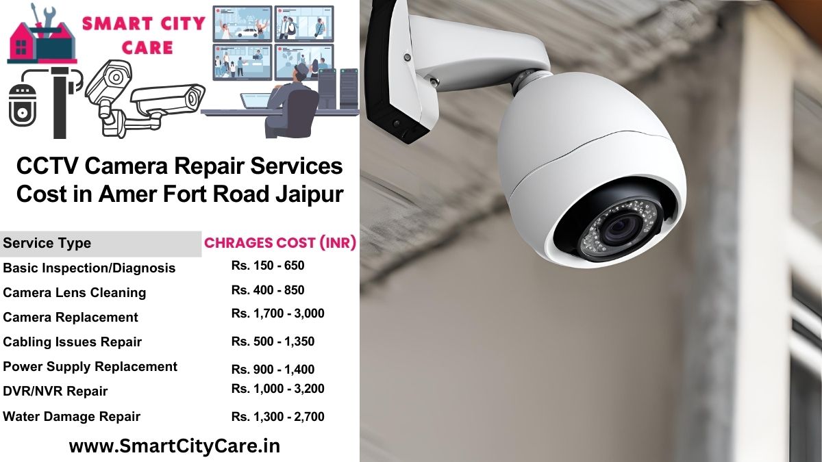 CCTV camera repair services charges list in Jaipur, Amer Fort Road