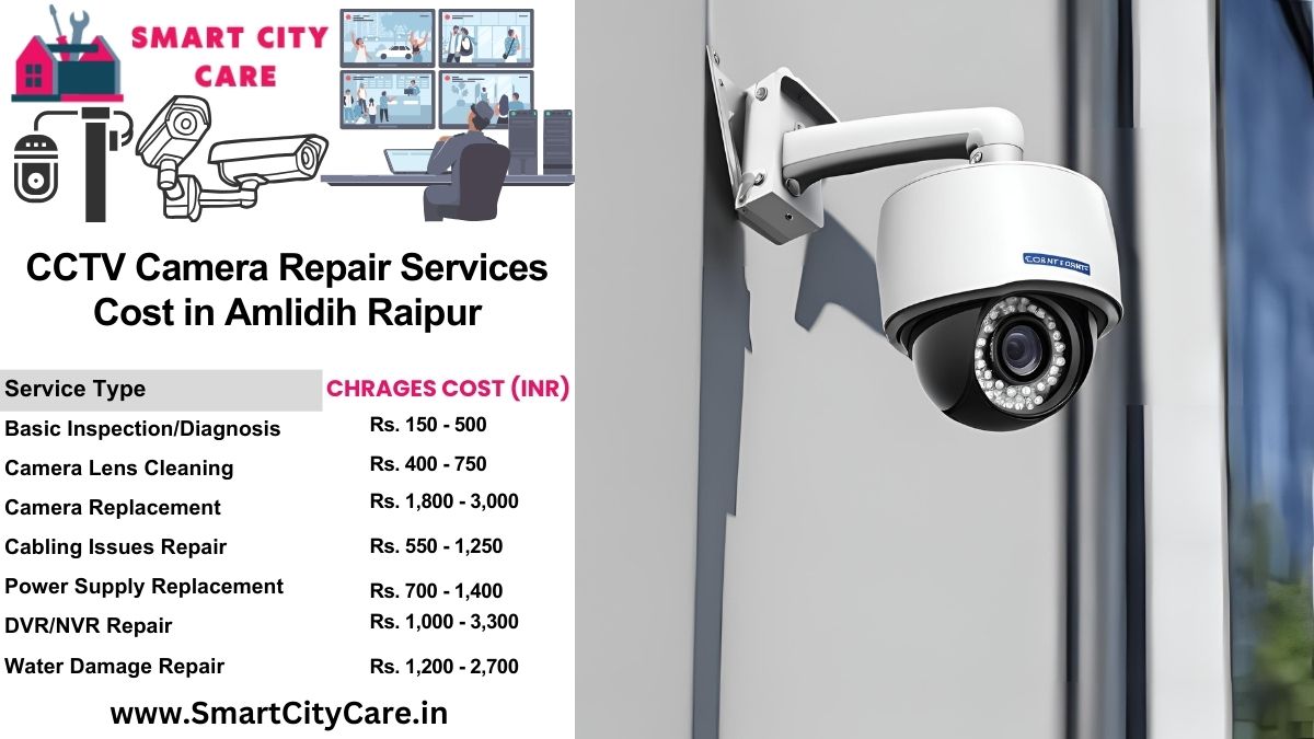 CCTV camera repair services charges list in Raipur, Amlidih