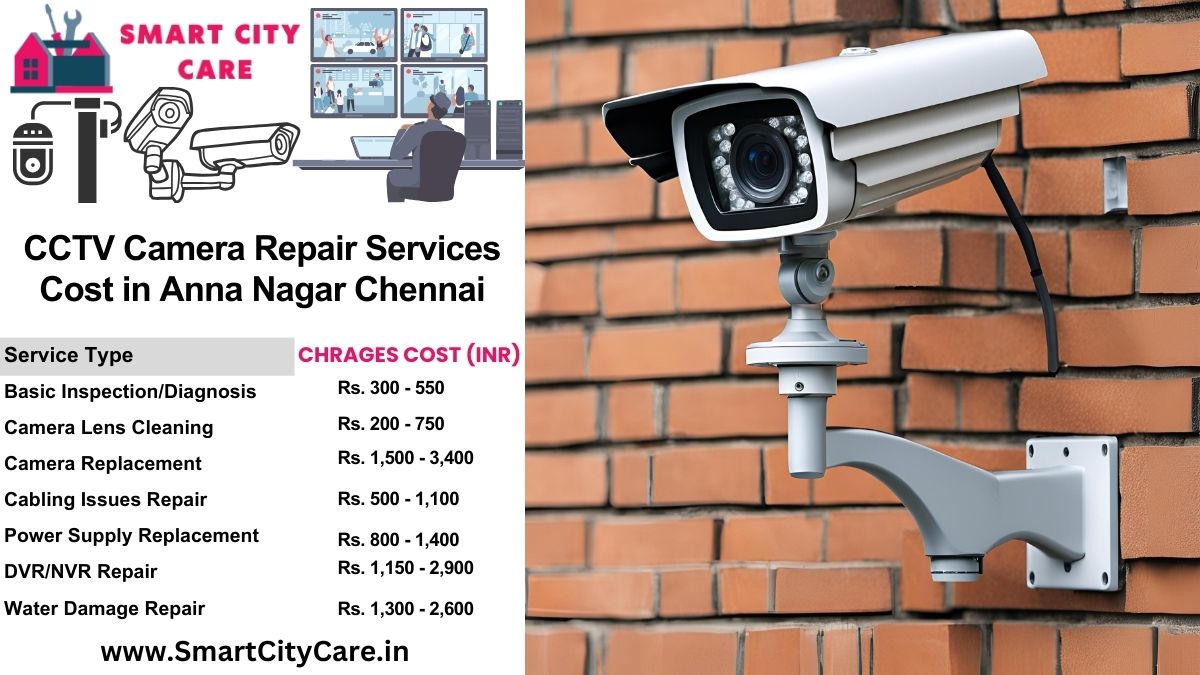 CCTV camera repair services charges list in Chennai, Anna Nagar