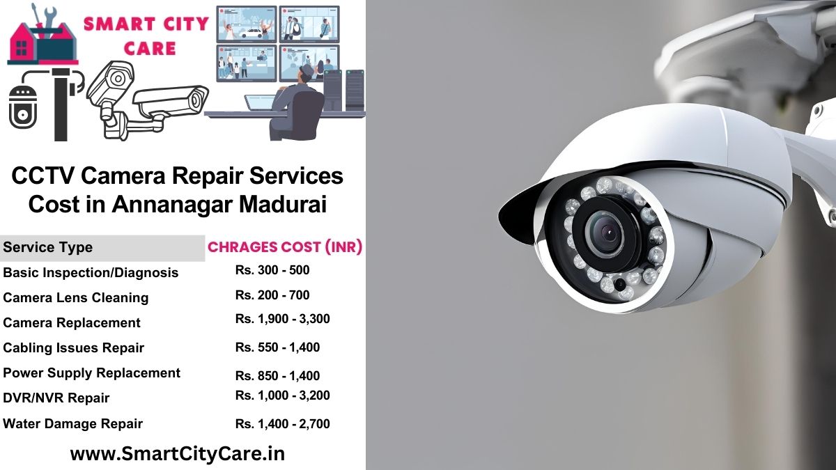 CCTV camera repair services charges list in Madurai, Annanagar