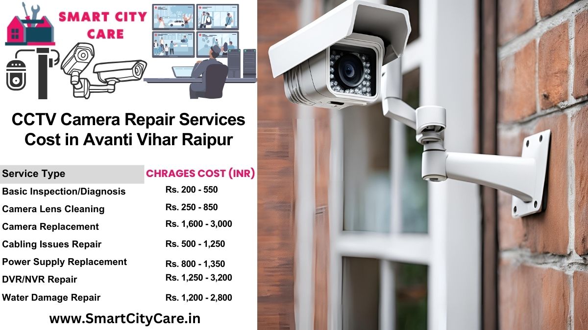 CCTV camera repair services charges list in Raipur, Avanti Vihar