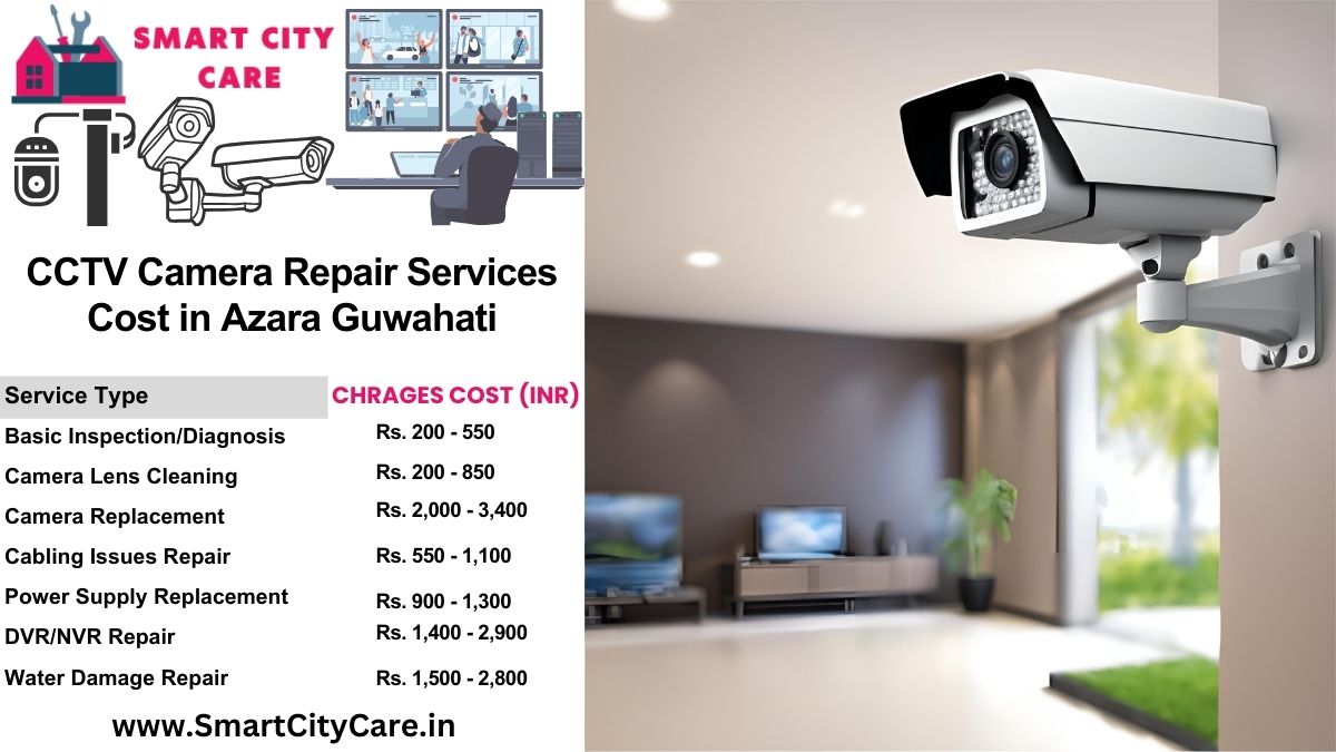 CCTV camera repair services charges list in Guwahati, Azara