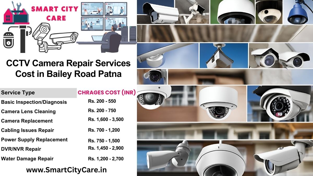 CCTV camera repair services charges list in Patna, Bailey Road