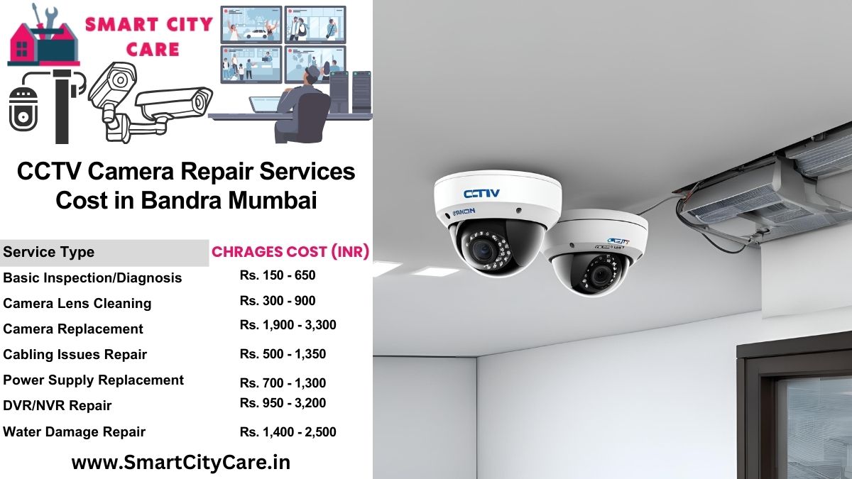 CCTV camera repair services charges list in Mumbai, Bandra