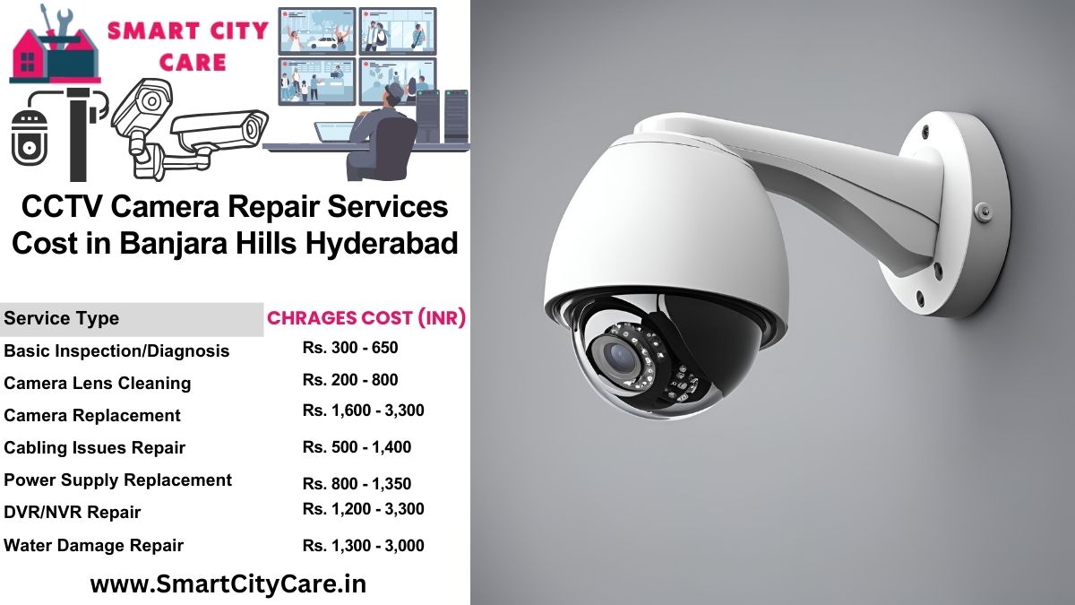 CCTV camera repair services charges list in Hyderabad, Banjara Hills