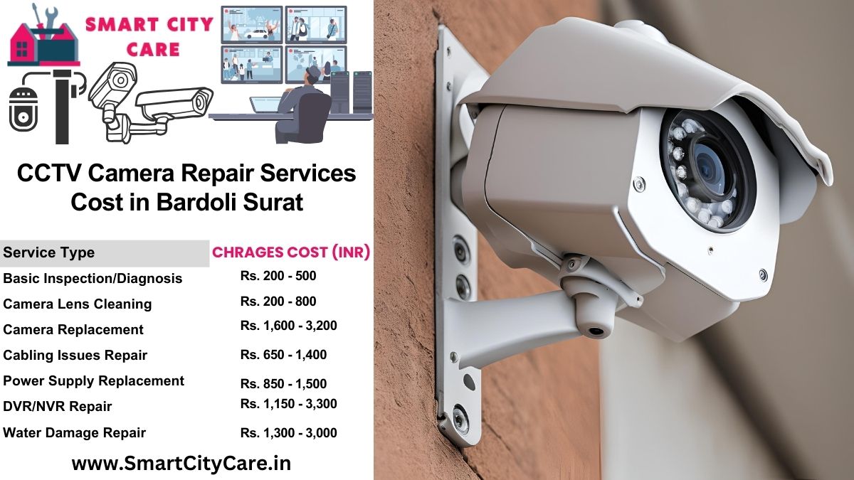 CCTV camera repair services charges in Surat, Bardoli