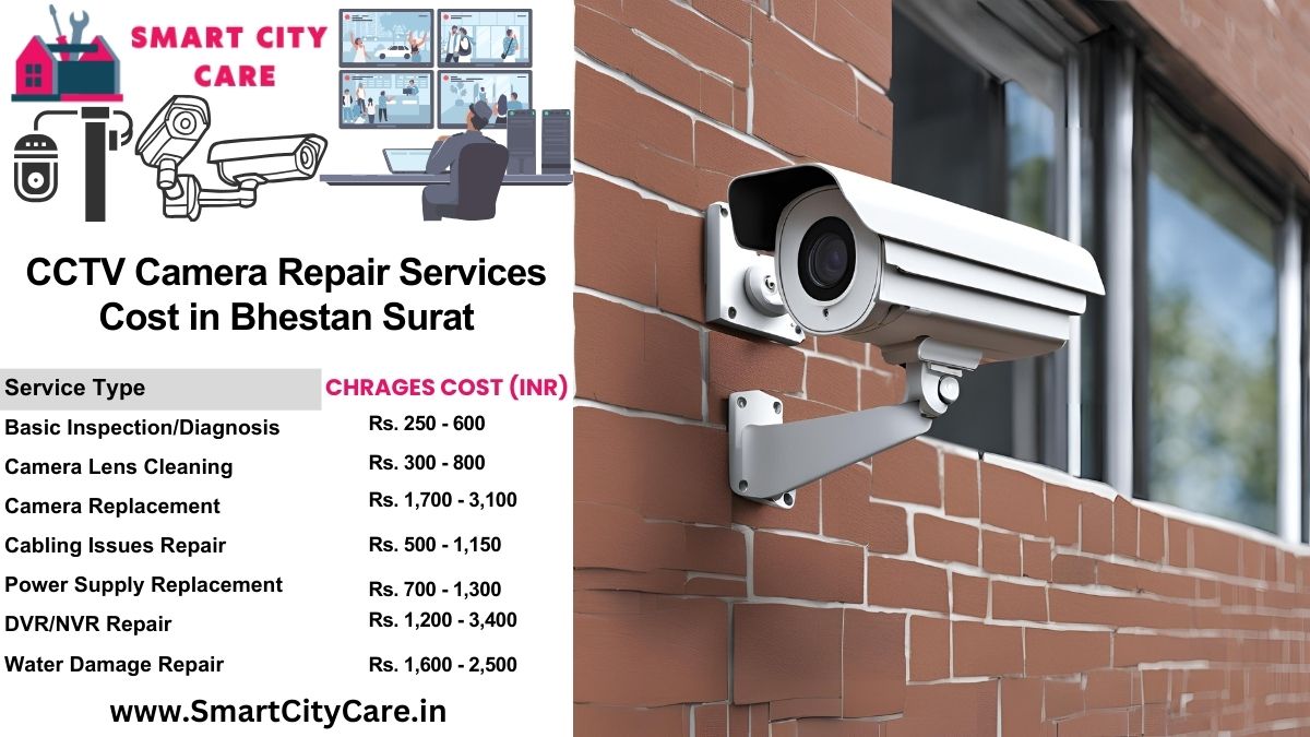 CCTV camera repair services charges in Surat, Bhestan