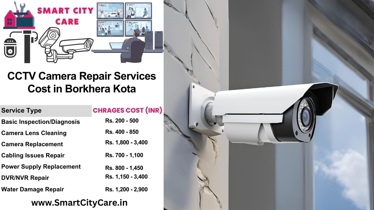 CCTV camera repair services charges list in Kota, Borkhera