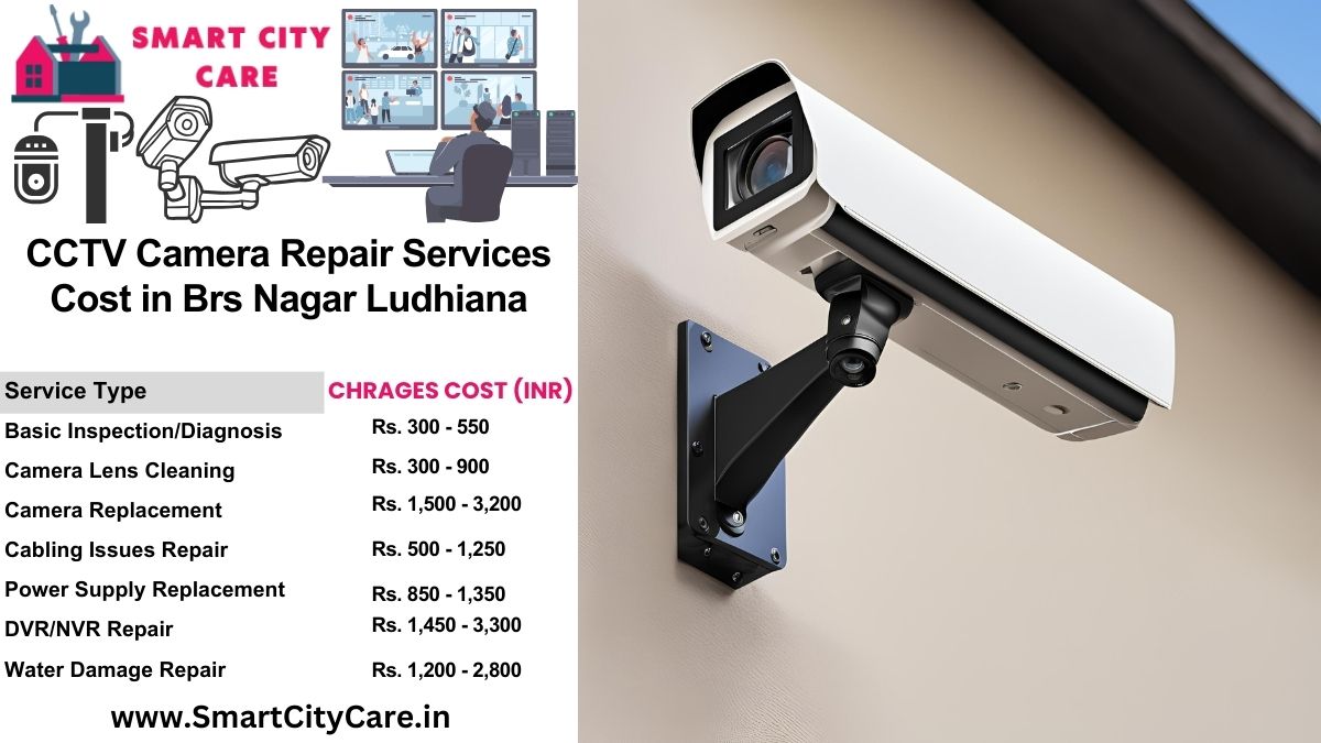 CCTV camera repair services charges list in Ludhiana, BRS Nagar