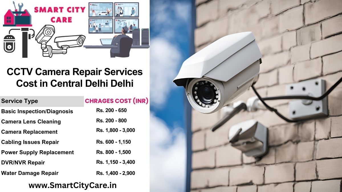 CCTV camera repair services charges in Delhi, Central Delhi