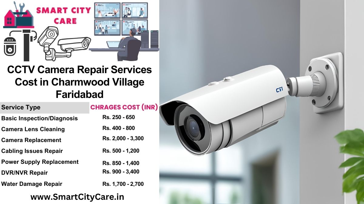 CCTV camera repair services charges list in Faridabad, Charmwood Village