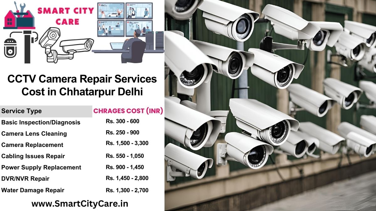 CCTV camera repair services charges list in Delhi, Chhatarpur